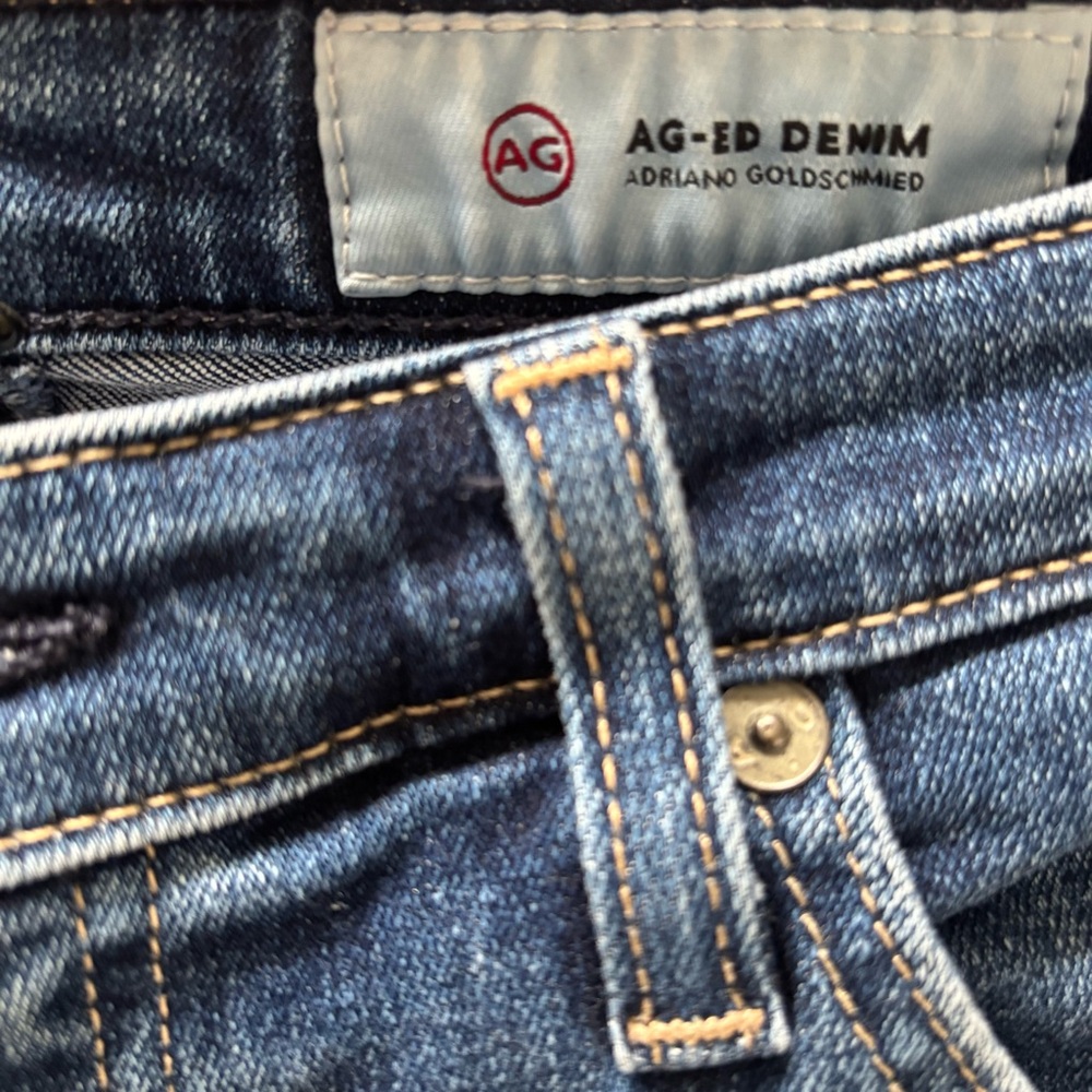 Adriano Goldschmied The Stilt Crop Blue Washed Denim Jeans Size 29 - Picture 3 of 7